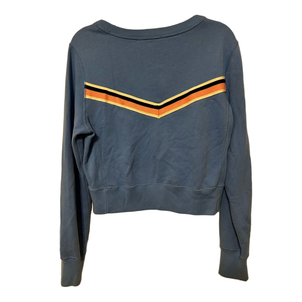 🪗Abercrombie & Fitch Blue Chevron Sweatshirt size S women’s GUC.. - Picture 7 of 9